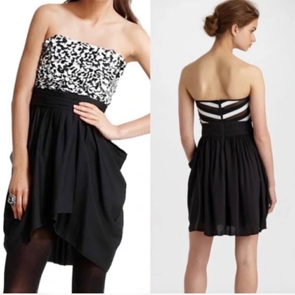 Alice + Olivia Cocktail Dress Silk And Sequin